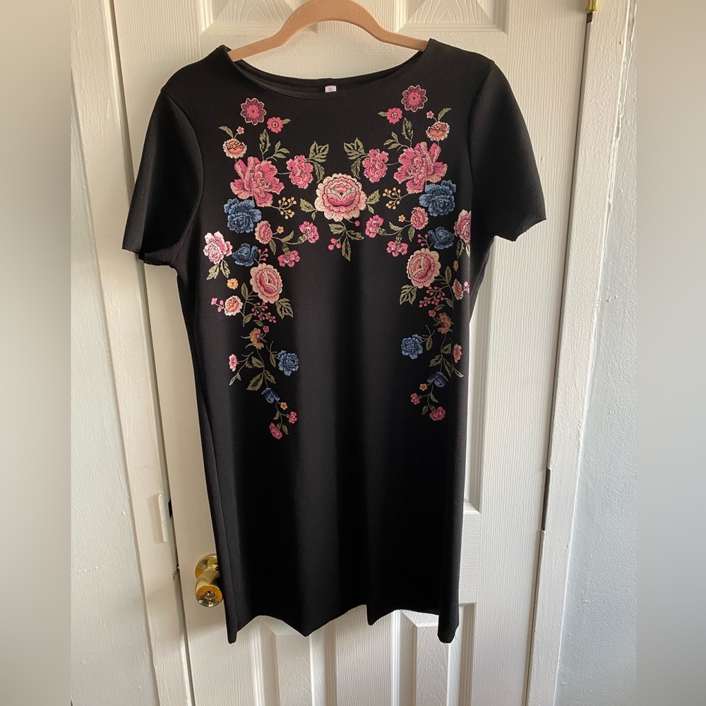 Xhilaration - black shift style dress - medium